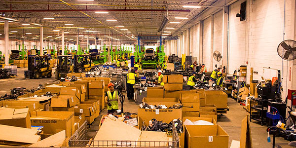 Packing up auto parts for nationwide shipping