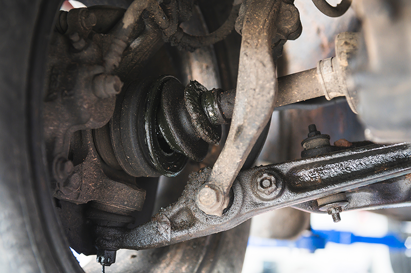 View of used Axle from underneath the car