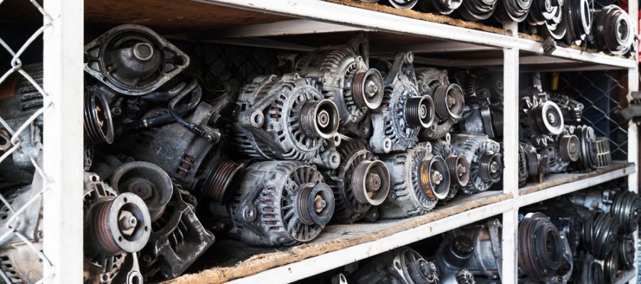 core parts on a shelf ready for shipping
