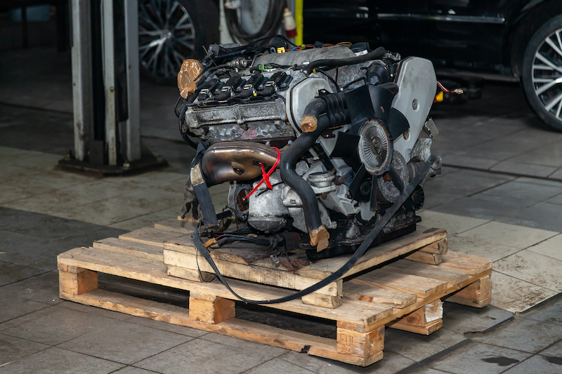 Used Motor in a repair shop